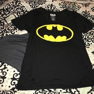 Batman short sleeve shirt with attached cap